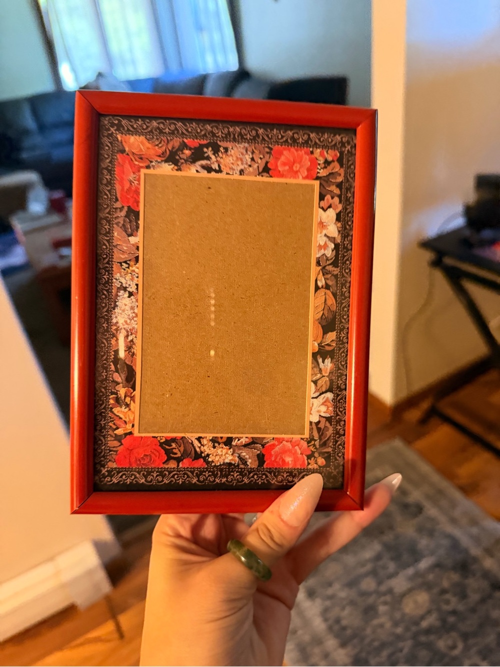 Red Decorative Floral Photo Frame - Home Accents